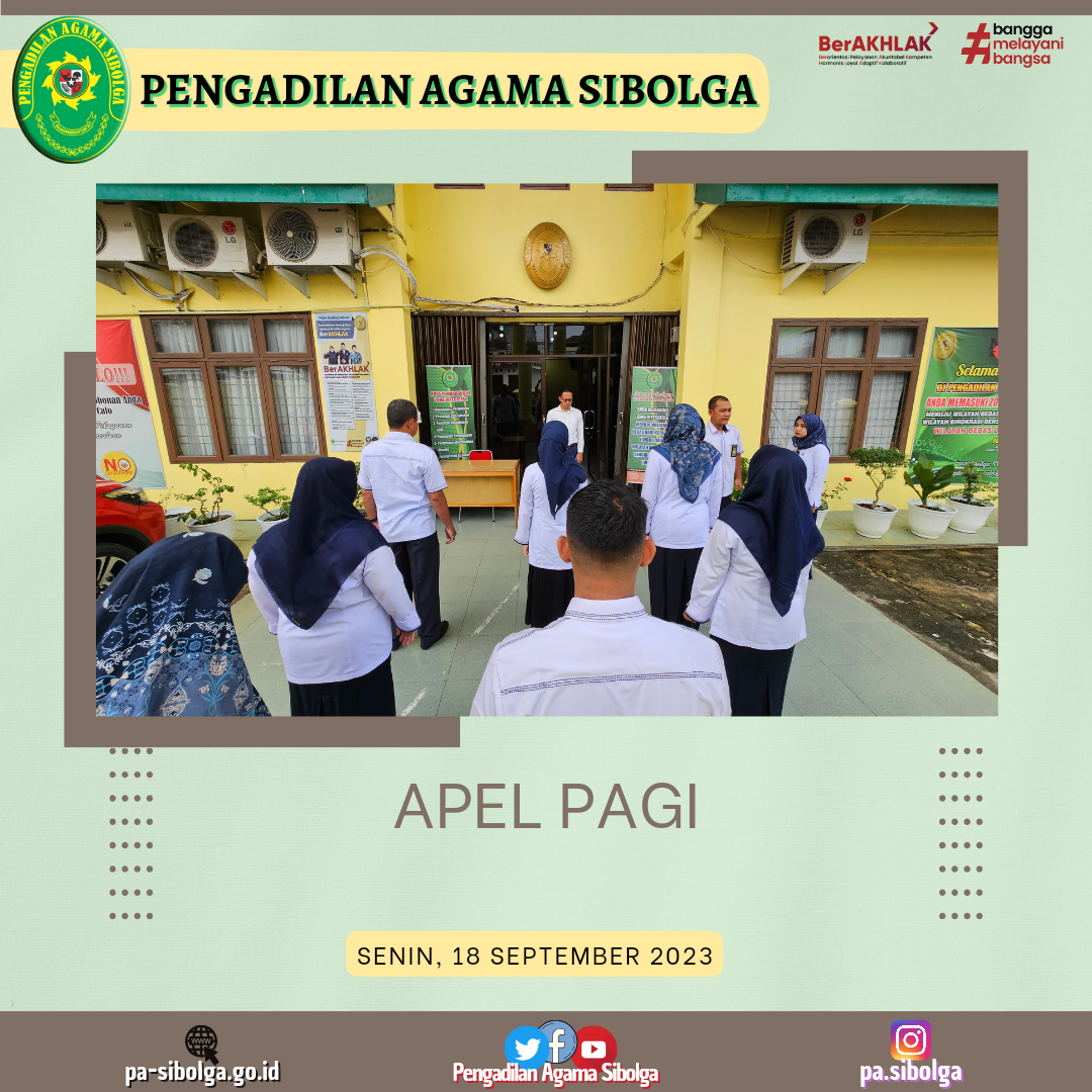 Apel Pagi Senin 18 September 2023