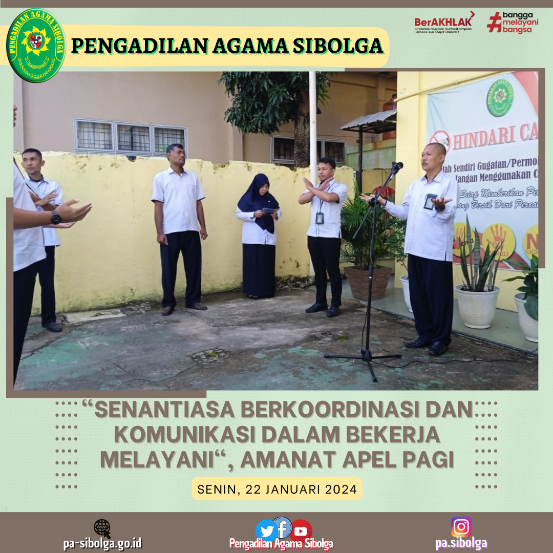 Apel pagi senin 22 januari 2024 2