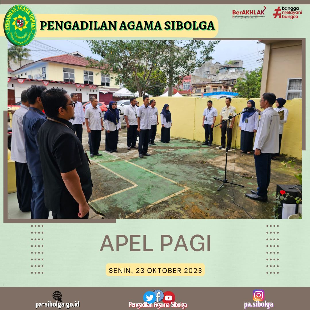 Apel pagi senin 23 oktober 2023 2