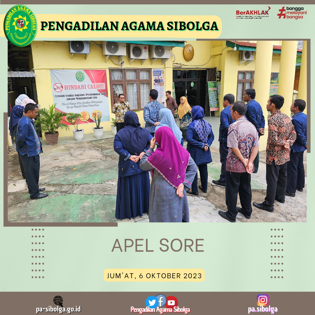 Apel sore Jumat 6 oktober 2023 2