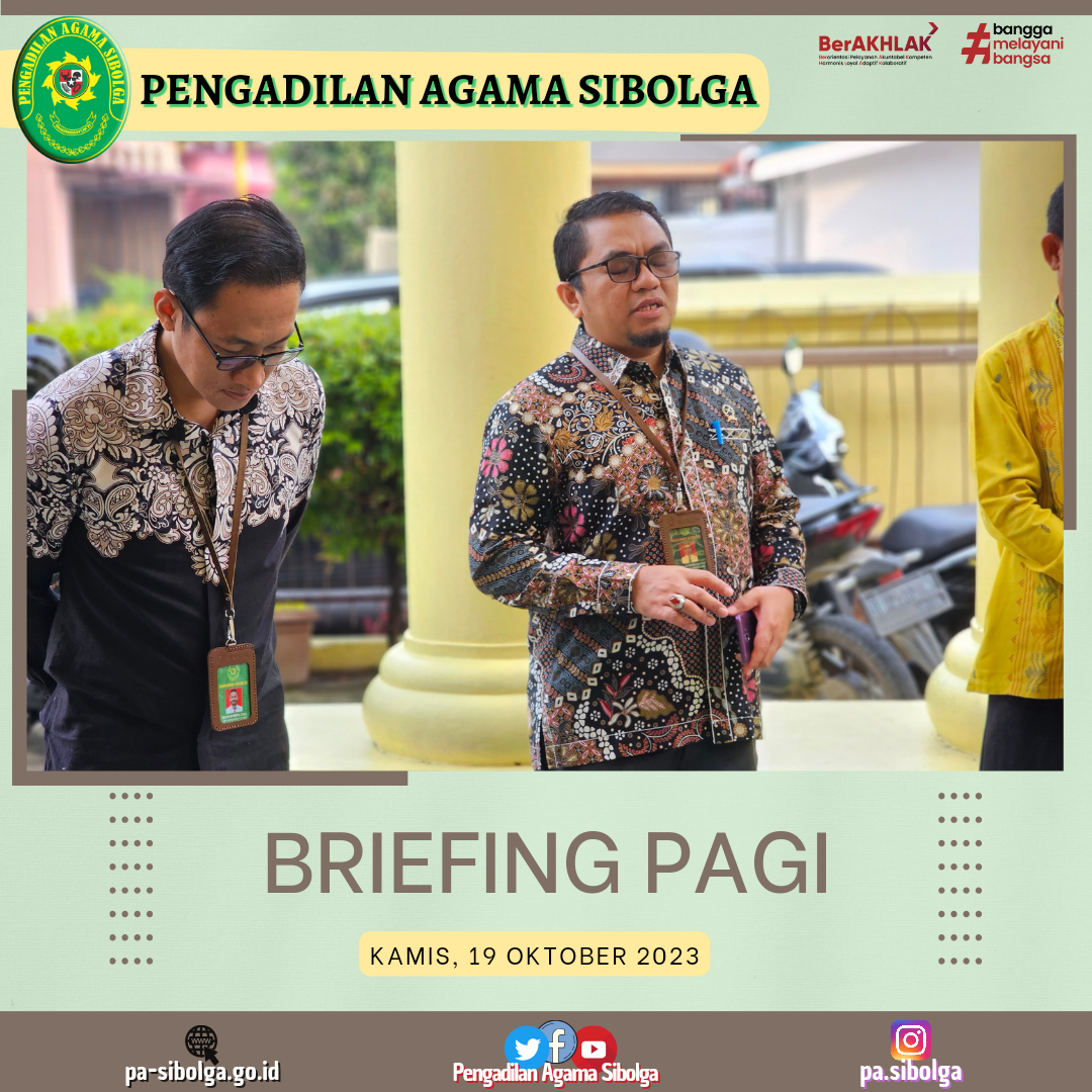 Briefing pagi 19 Oktober 2023 1