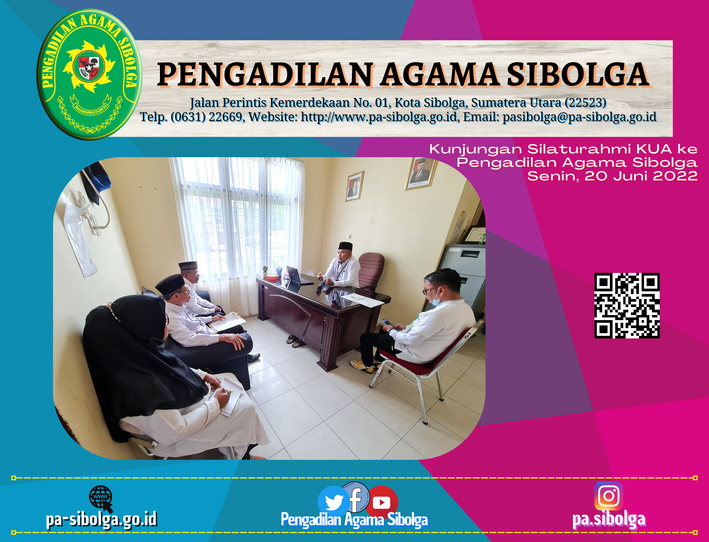 Kunjungan silaturahmi KUA ke PA Sbg juni 2022