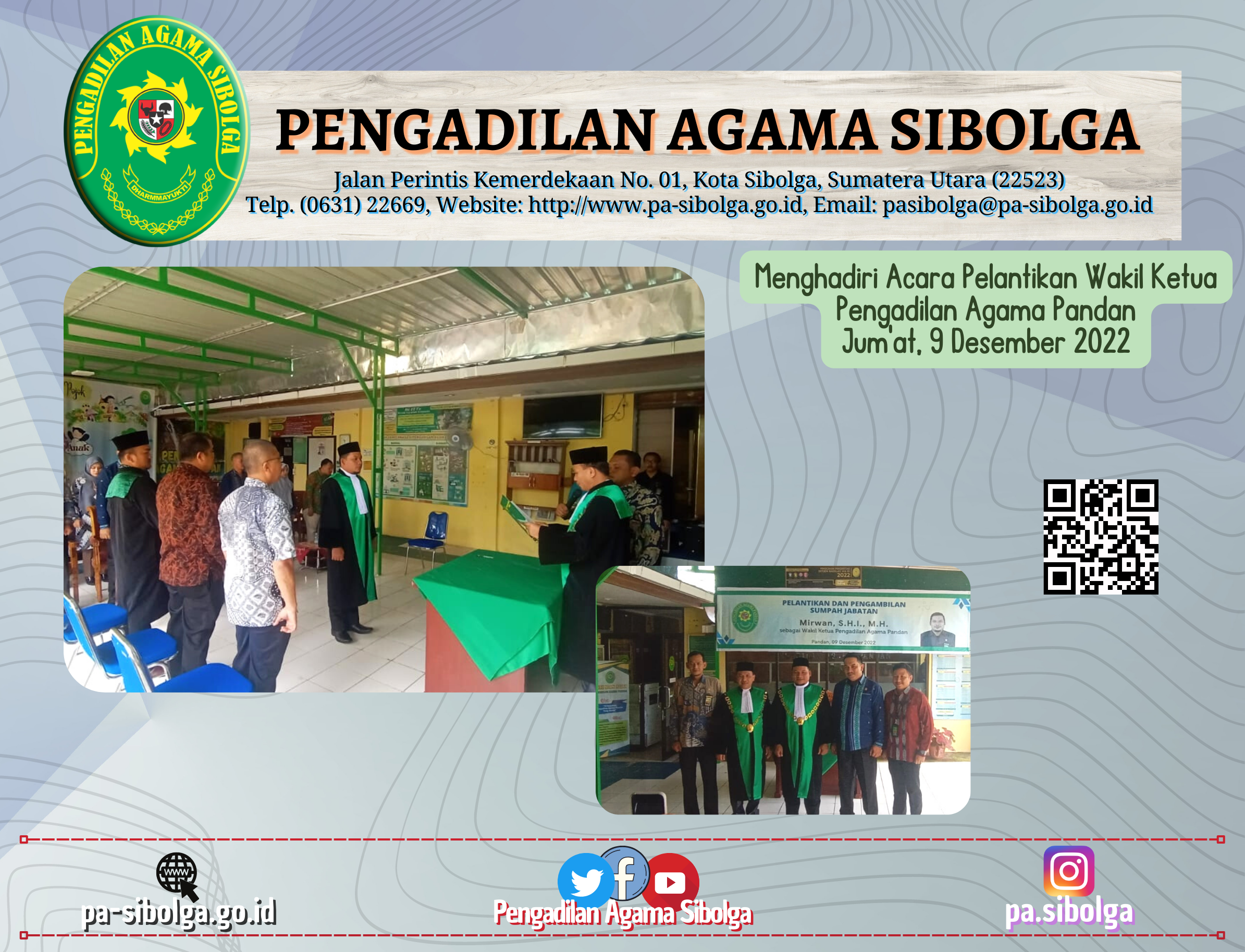 Menghadiri Pelantikan WAKA PA Pandan