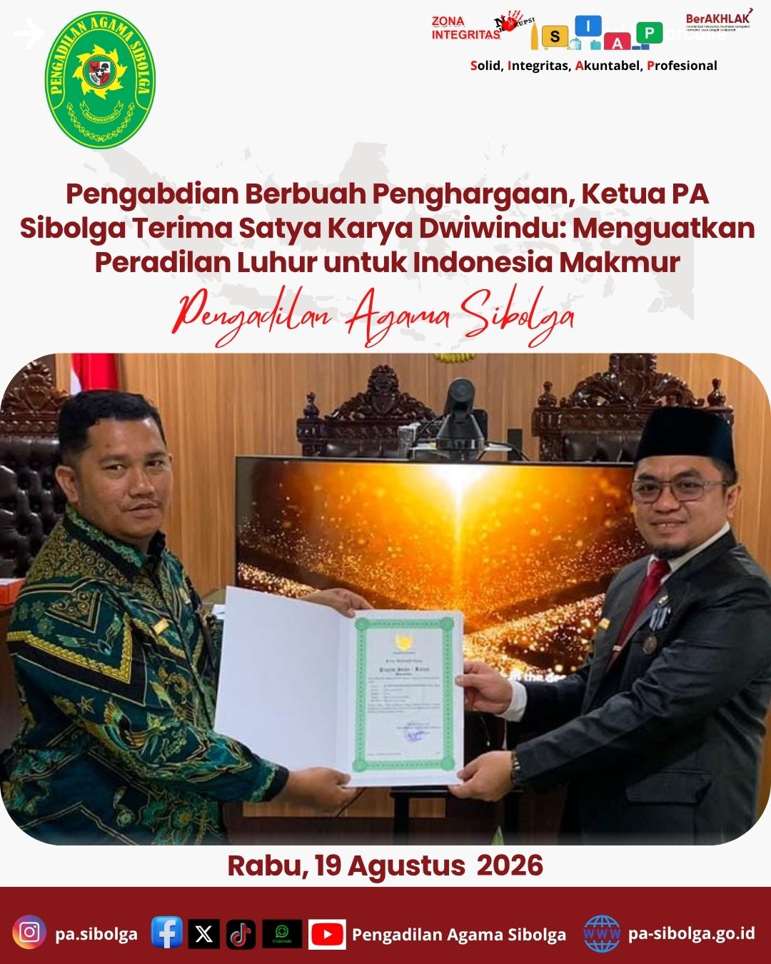 Merah dan Putih Modern Simpel Ucapan Hari Pendidikan Nasional Instagram Post1