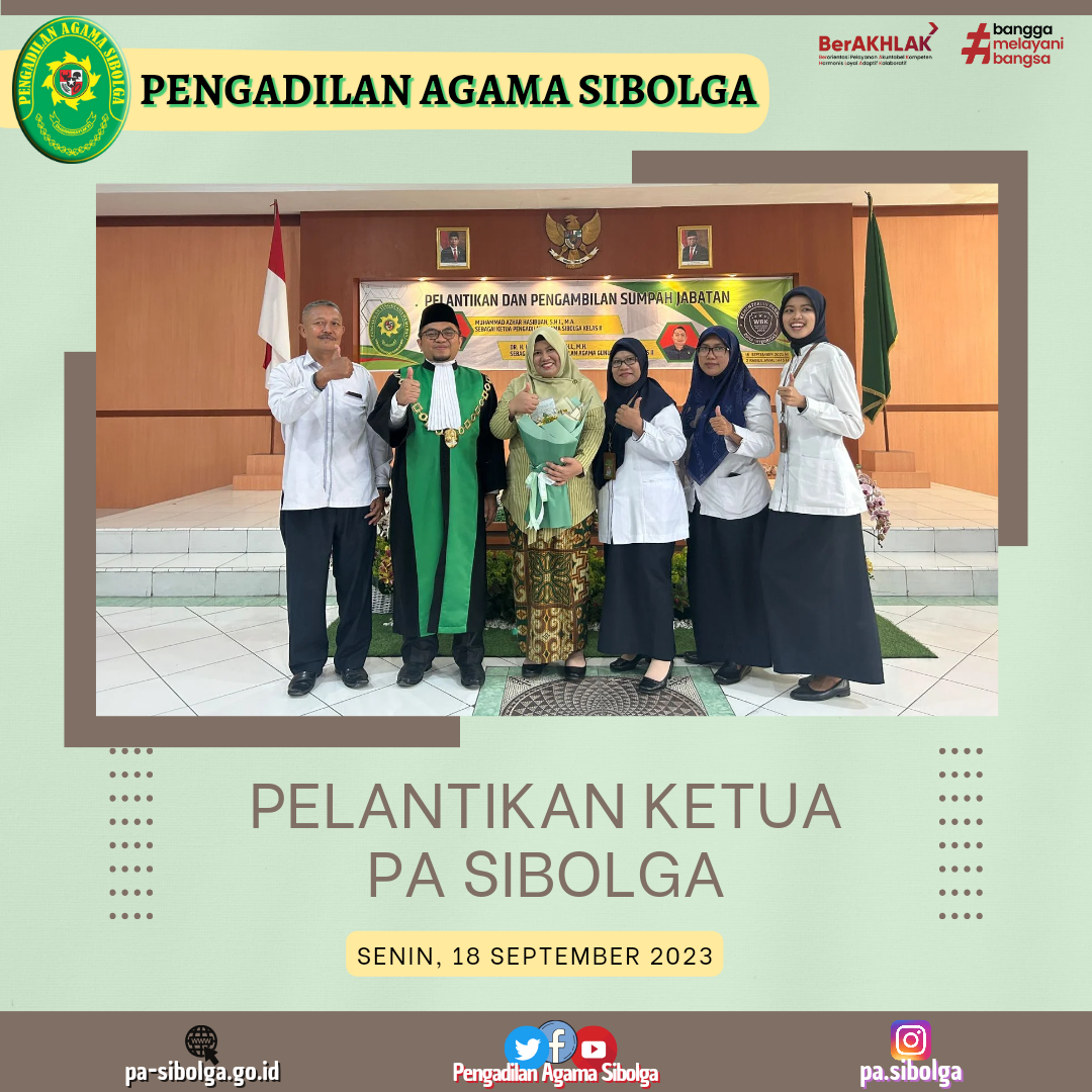 Pelantikan Ketua PA Sibolga 2023 2