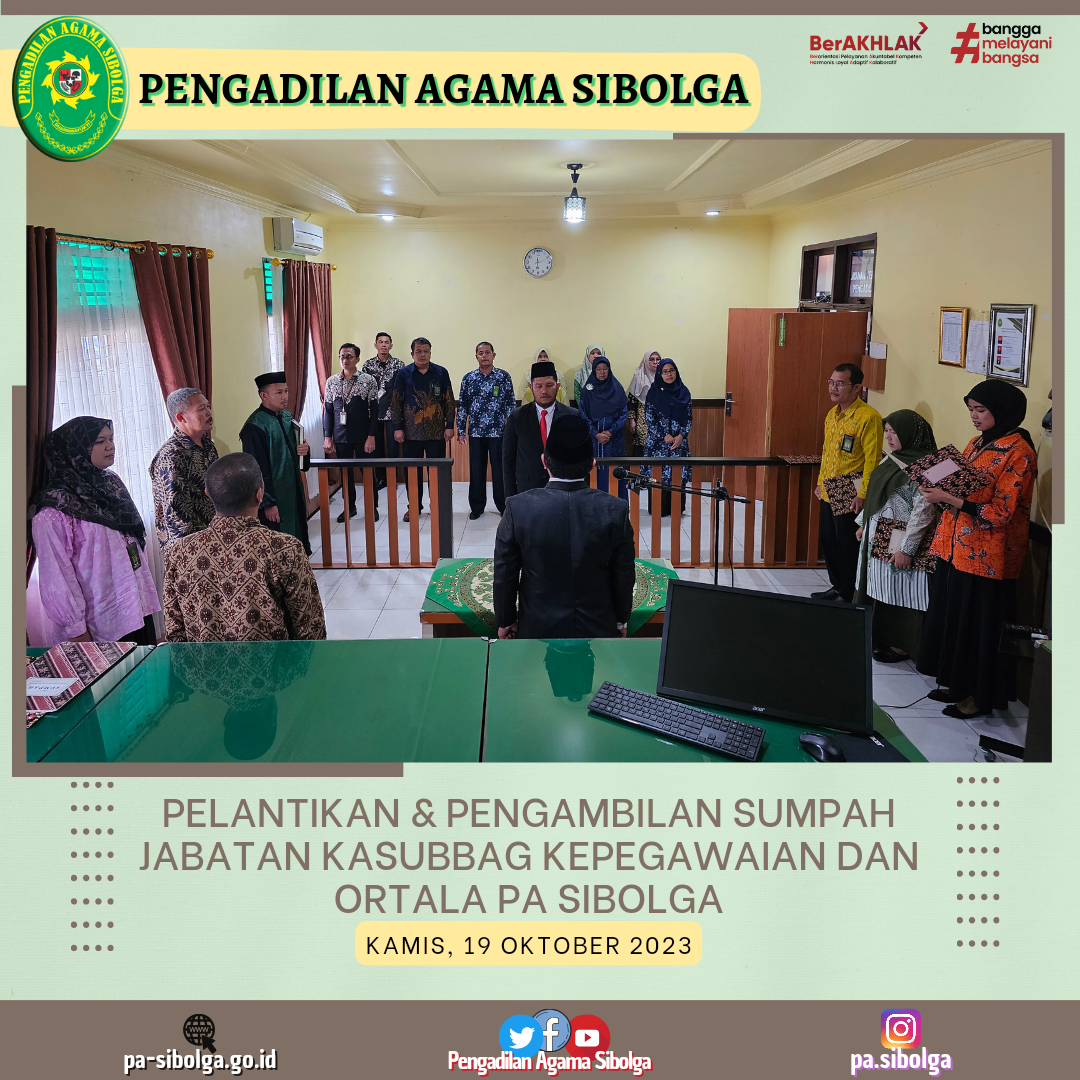 Pelantikan kasubbag keportala 2023 2