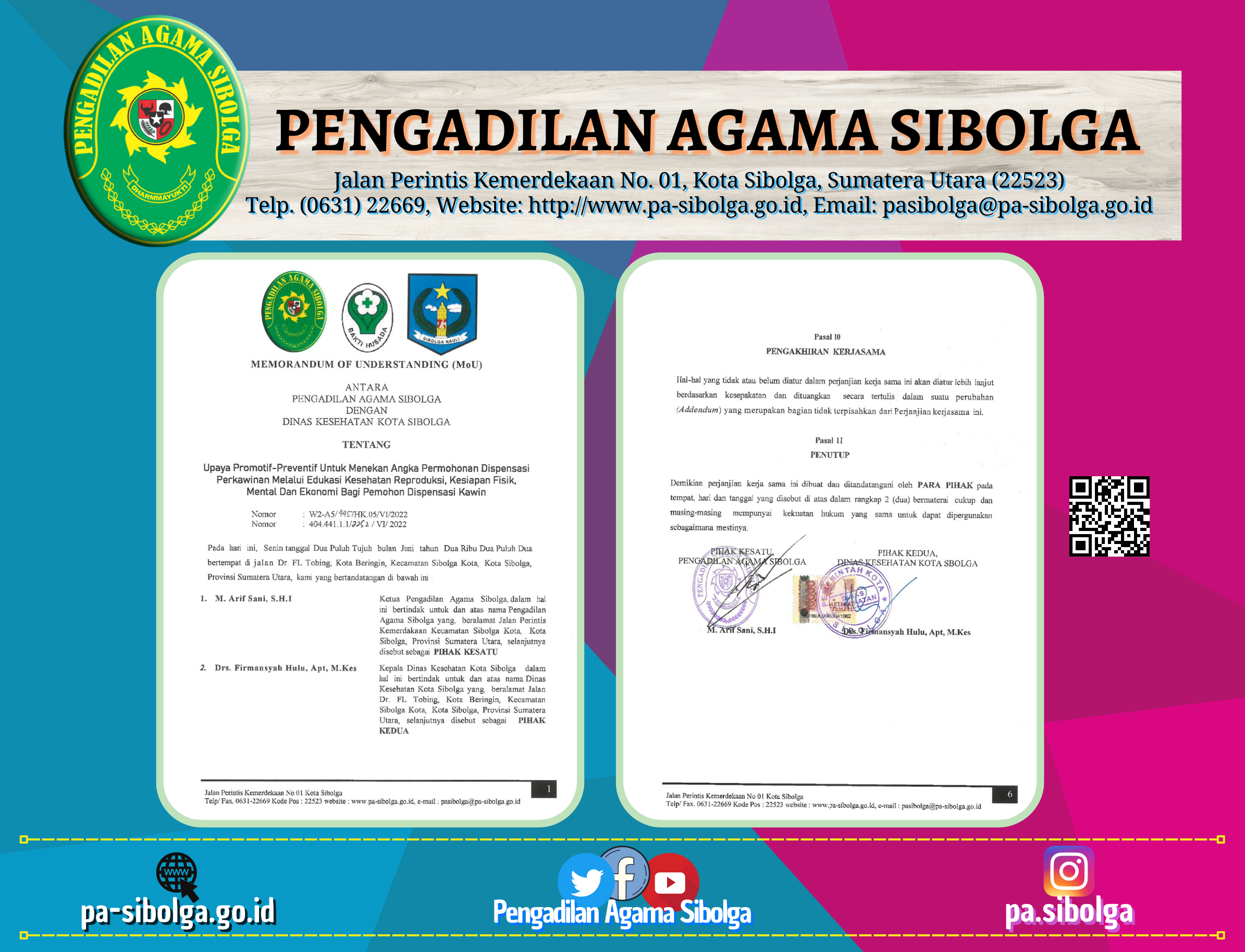 Penandatanganan MoU Dinkes PA 2