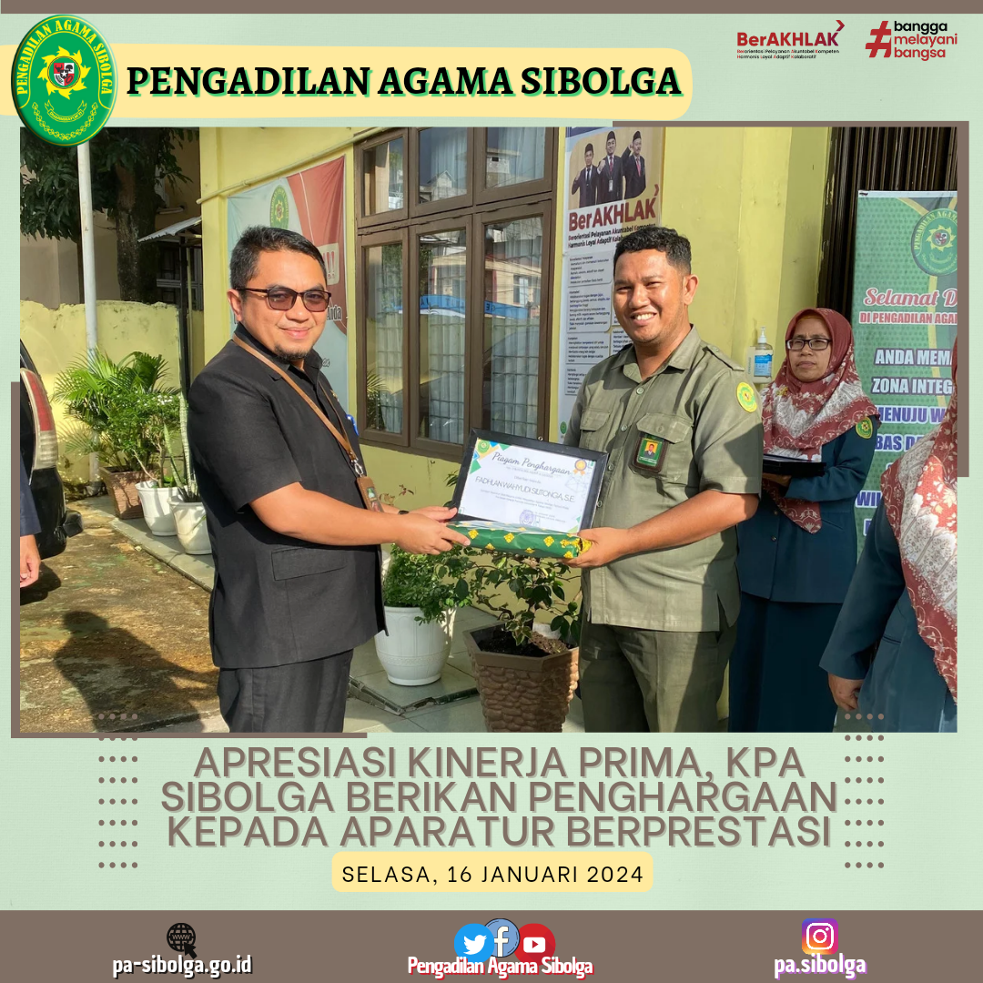 Penghargaan aparatur PA Sibolga 2023 2