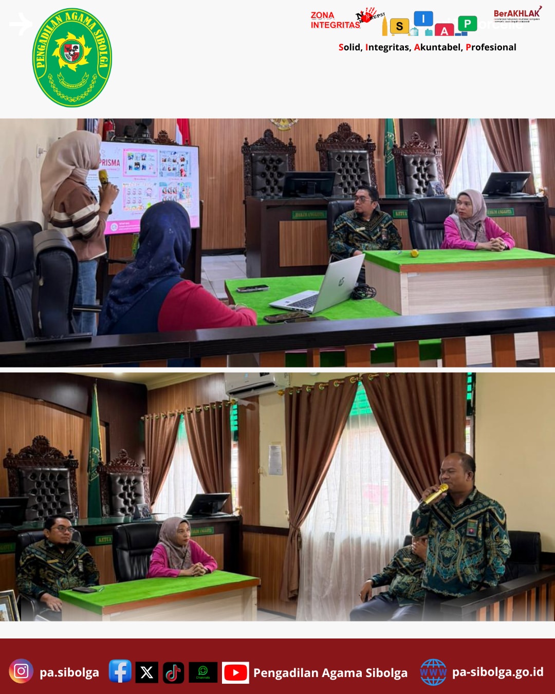  SOSIALISASI DAN PENANDATANGANAN PERJANJIAN KERJA SAMA PKS PENGADILAN AGAMA SIBOLGA PT POS2