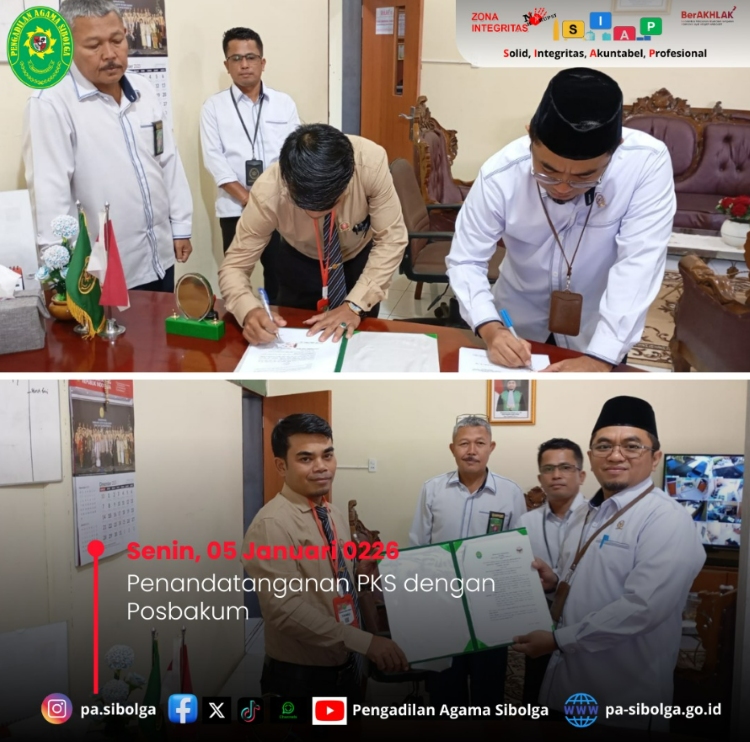 Penandatanganan PKS dengan Posbakum